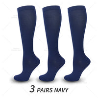 3 Pairs of Knee-High Compression Socks - FitSupport-3 pairs grey-S-M (2.5-5)-State of Style