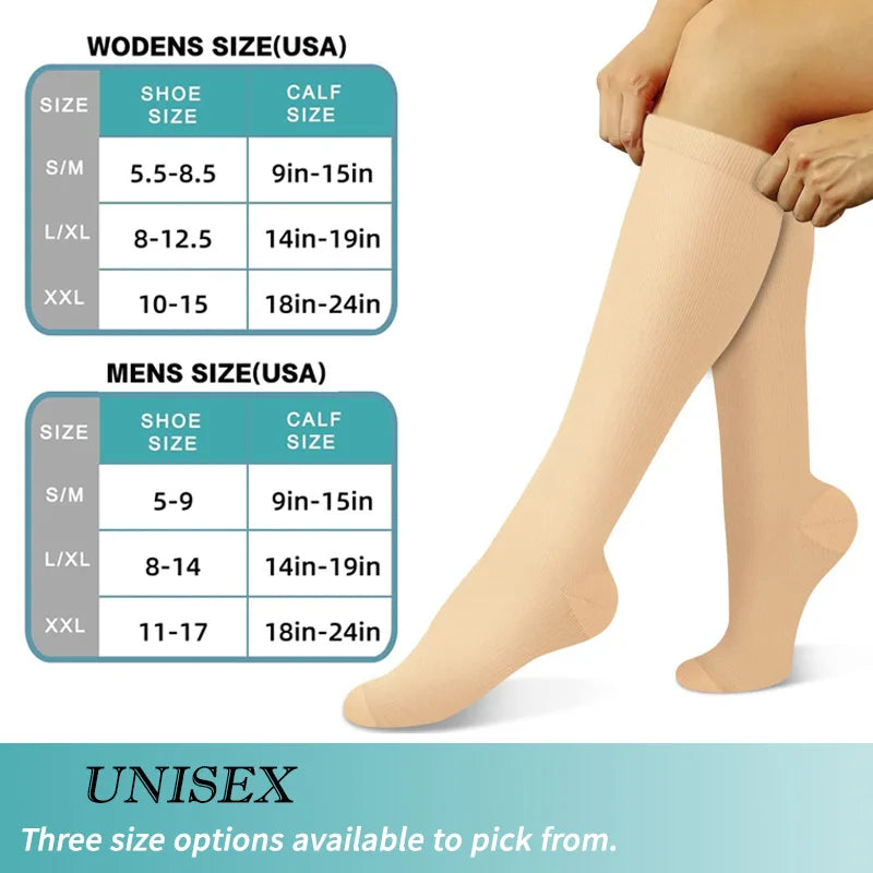 3 Pairs of Knee-High Compression Socks - FitSupport-3 Pairs Grey-S-M (EU 3-6)-State of Style
