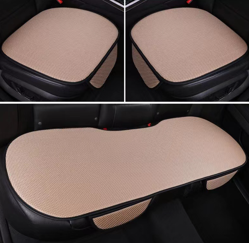 3-Piece Anti-Slip Car Seat Covers with Massage Effect – CoolRide-Beige-State of Style