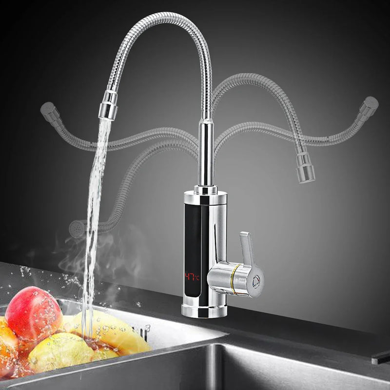 3000W Electric Kitchen Tap with Instant Hot Water - FlowHeat-Type 1 Black-State of Style