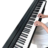 Removable silicone note labels for pianos and 88-key keyboards.