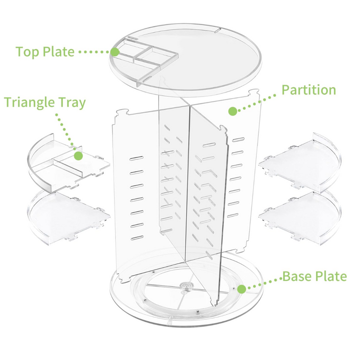 360° Rotatable Makeup Organizer-State of Style