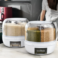 360° Rotating Grain Dispenser - SpinStore GrainKeeper-White-24.00 cm Ø-State of Style