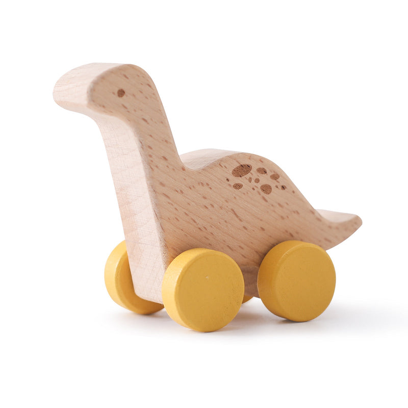 Wooden dinosaur on wheels for children – Buy one, get one free
