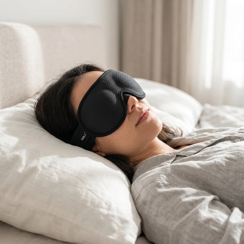 3D Contoured Sleep Mask with Pressure-Free Eye Cups