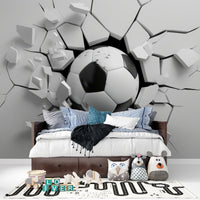 3D Effect Football Wallpaper - KicksMural