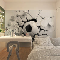 3D Effect Football Wallpaper - KicksMural