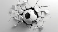3D Effect Football Wallpaper - KicksMural