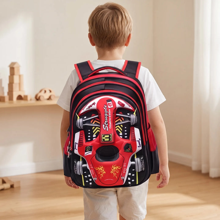 3D Race Car School Rucksack - Veloxis
