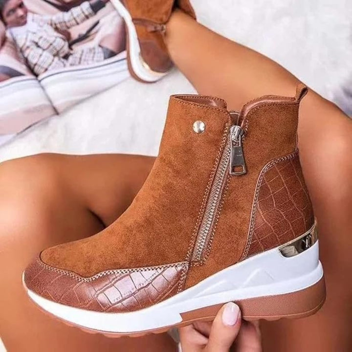 Orthopaedic Leather Ladies Ankle Boots - Emma