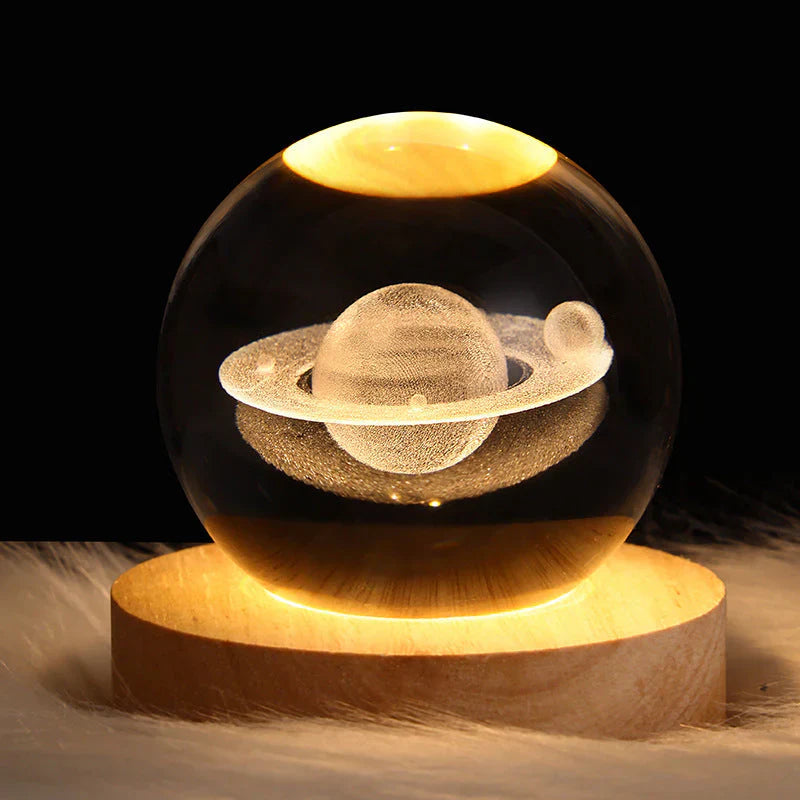 3D Crystal Mood Lighting - GlowCryst-Saturn 6CM-State of Style