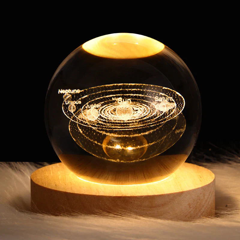 3D Crystal Mood Lighting - GlowCryst-Solar System 6CM-State of Style