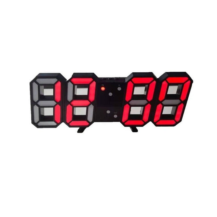 3D LED Wall Clock with Dimmable Lighting – Timora-White-State of Style