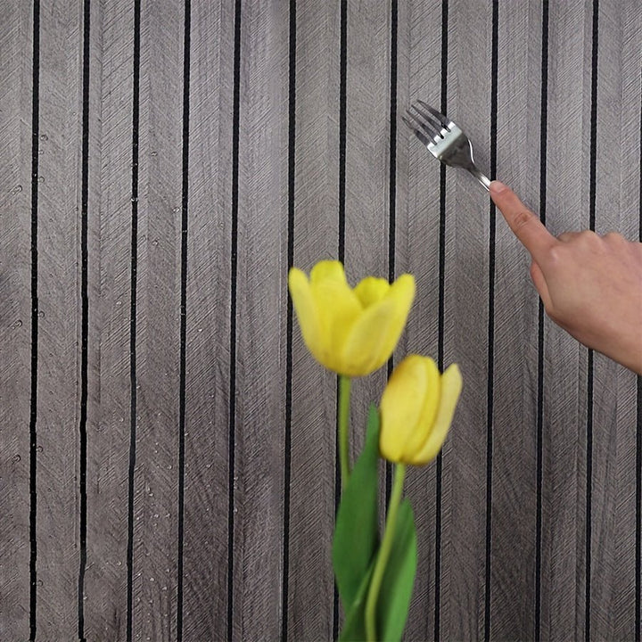 3D Self-adhesive Wall Panels with Realistic Wood Appearance - Wallvera-Light brown-1 roll-State of Style