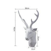 3D Stag Head Statue for a Majestic Atmosphere - RegalDeer-D30 x H45cm-Black-State of Style