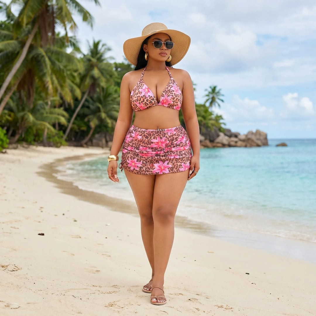 4-Piece plus Size Swimsuit Set - Marilyn