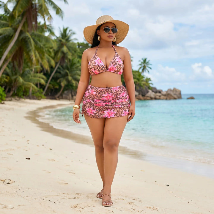 4-Piece plus Size Swimsuit Set - Marilyn