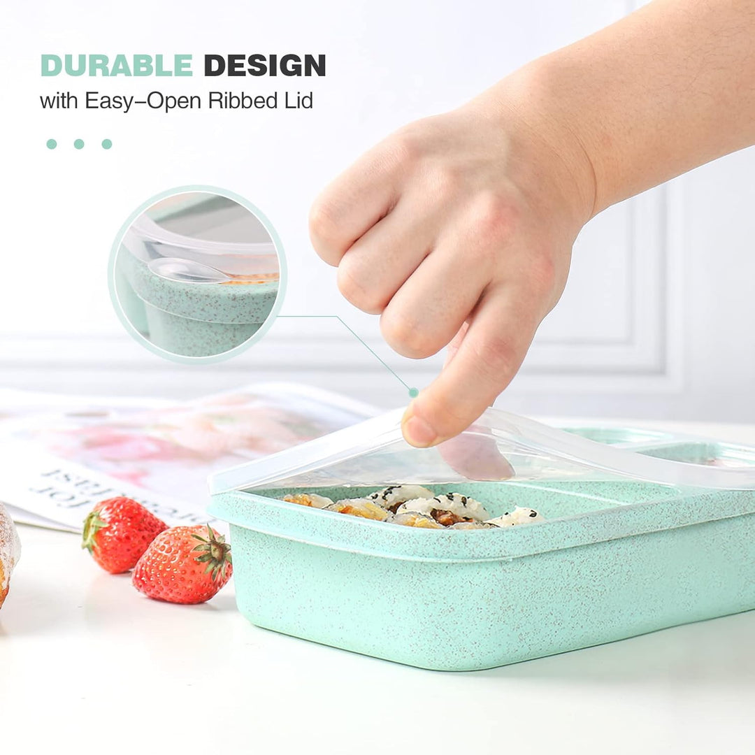4-Pack Bento Snack Box – 4 Compartments-Multi Coloured-State of Style