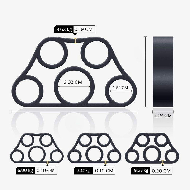4-Pack Hand Exerciser Grip Strengthener Set-State of Style