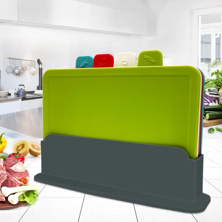 4-Piece Chopping Board Set with Holder - PrepTidy-State of Style
