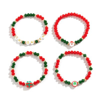 4 PIECE CHRISTMAS BEAD BRACELET SET-State of Style