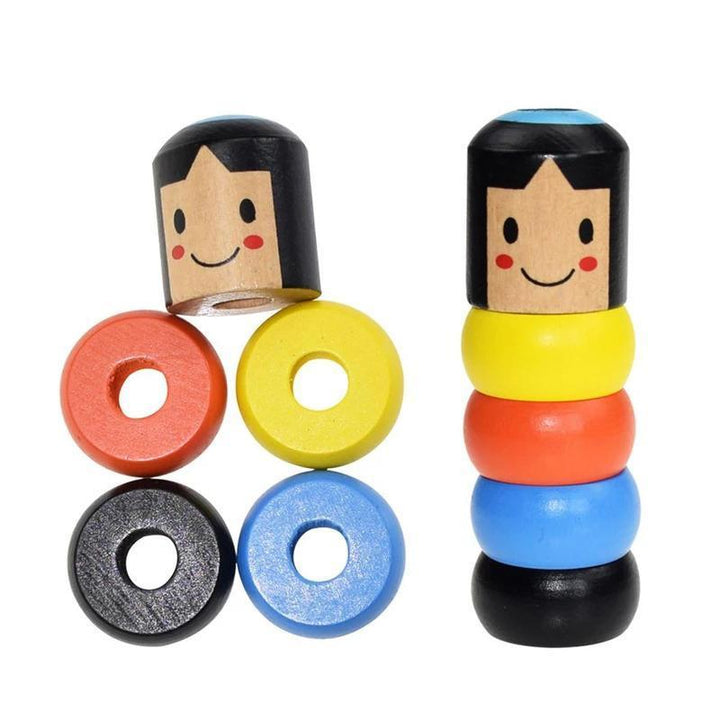 Flexible wooden acrobat – Promotes dexterity and creative thinking (Buy one, get one free)