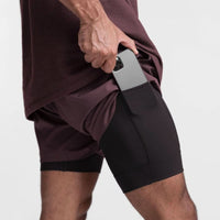 2-in-1 Men's Sports Shorts Breathable with Inner Shorts Training - Noah