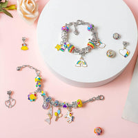 DIY bracelet craft kit for children with beads, charms and a gift box
