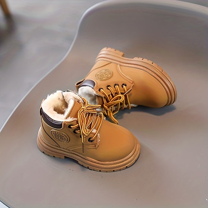 Waterproof fleece autumn boots for boys – with warm lining & profiled sole
