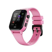 Pink version with black screen surround and black buckle, shown at an angle on white 4