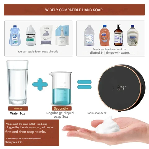 5-in-1 Automatic Soap Dispenser – Cleon-Black-State of Style