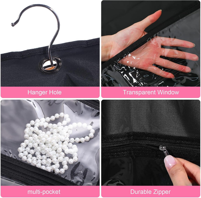 Dance & Costume Garment Bag Set – 5-Pack with Clear Pockets & Fold Loop