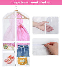 Foldable Dance Garment Bags with Zipped Accessory Pockets – 5-Pack
