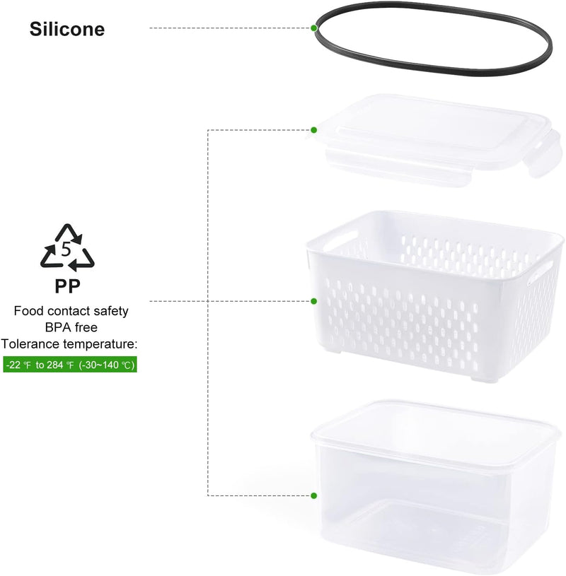 5-piece Large Food Storage Set - FreshKeeper-State of Style