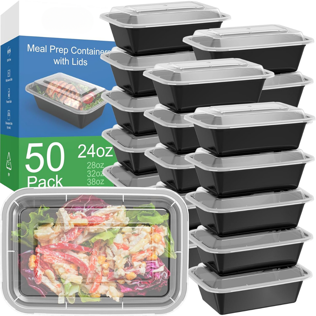 50-Piece Meal Prep Containers with Lids - SealMate-State of Style
