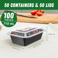 50-Piece Meal Prep Containers with Lids - SealMate-State of Style