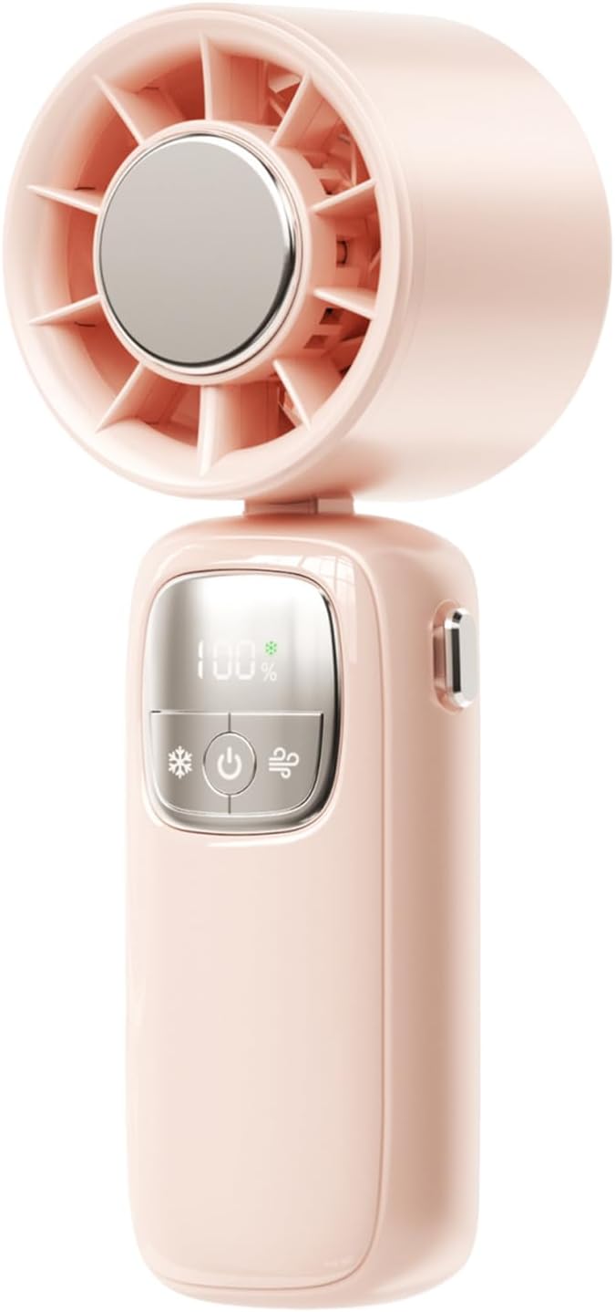 Portable Foldable Handheld Fan with LED Display 100 Speeds