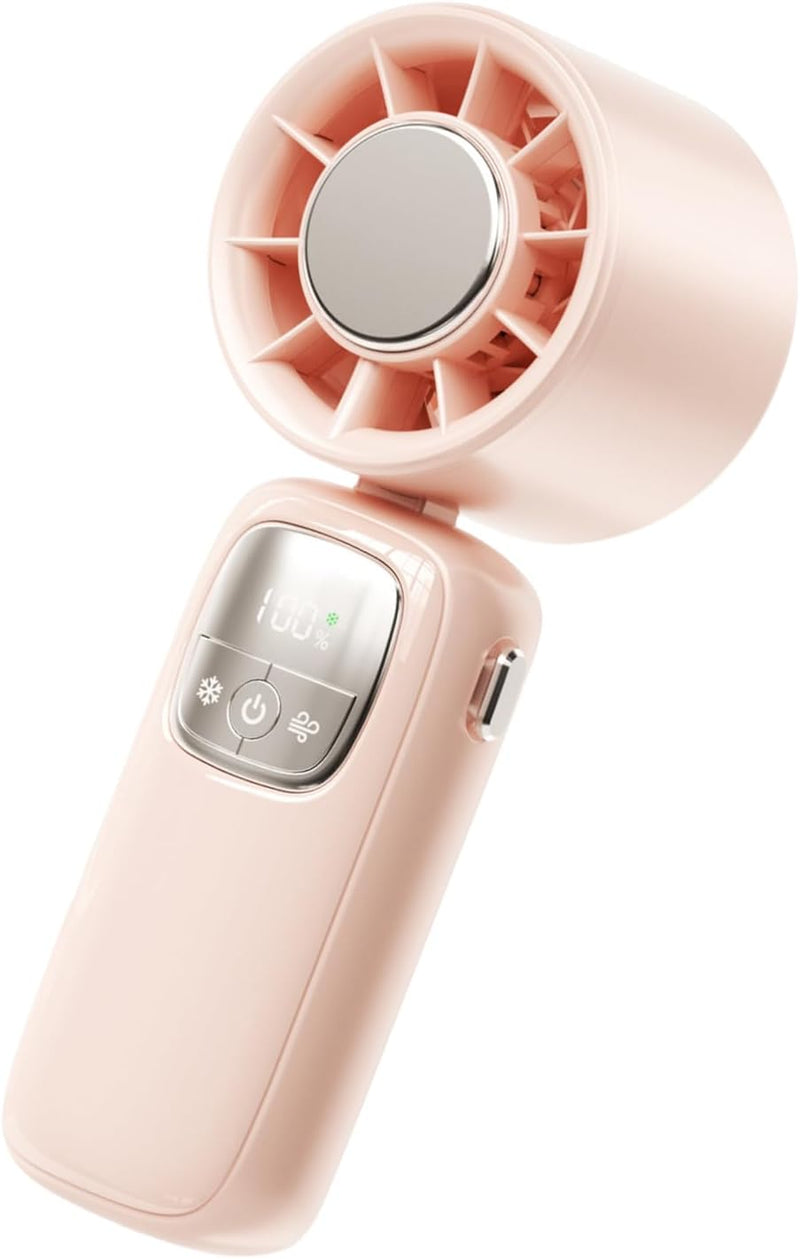 Portable Foldable Handheld Fan with LED Display 100 Speeds