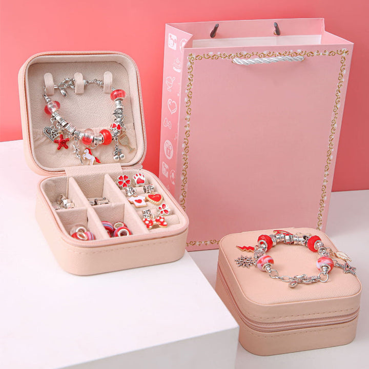 DIY bracelet craft kit for children with beads, charms and a gift box
