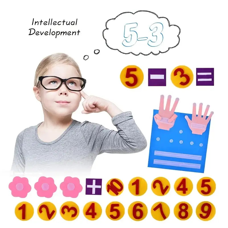 Felt counting game for children – educational game to promote numeracy and motor skills