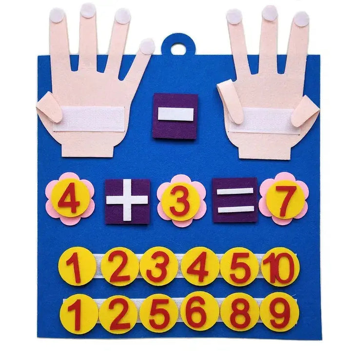 Felt counting game for children – educational game to promote numeracy and motor skills