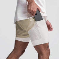 2-in-1 Men's Sports Shorts Breathable with Inner Shorts Training - Noah