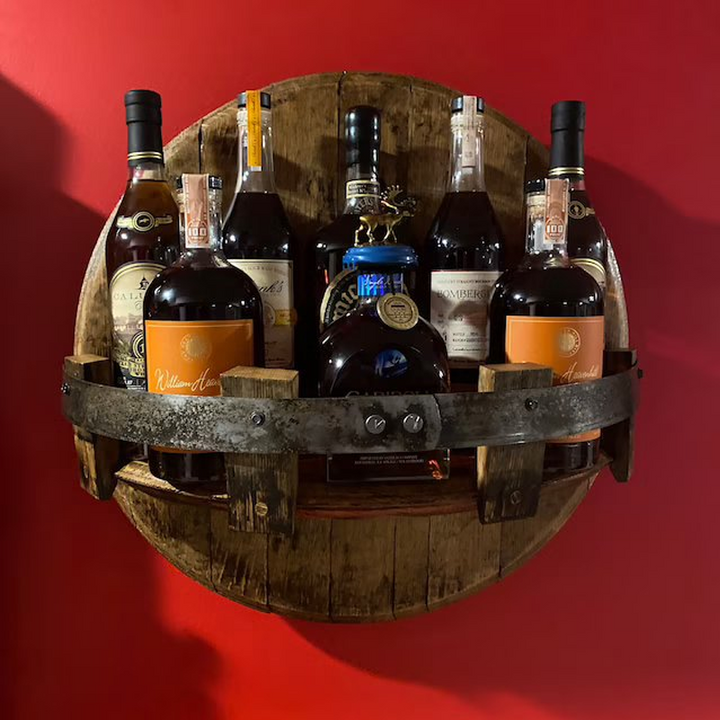 Bourbon Whiskey barrel shelf made of oak – Oakspire
