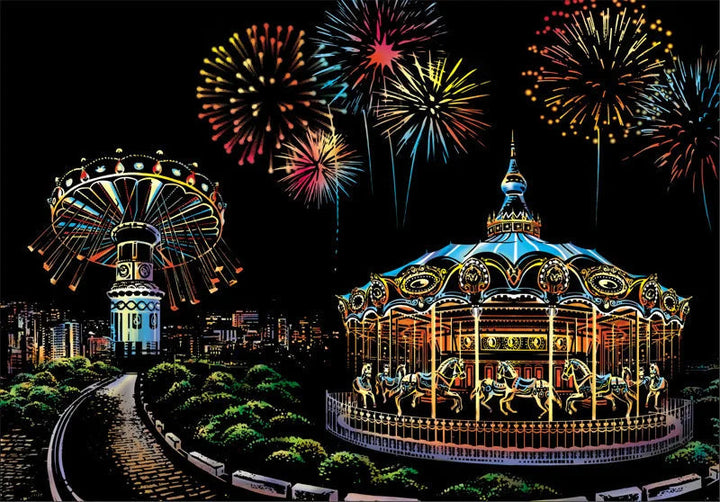 5D Scratch Art Plate – ColorPeek-Amusement park-State of Style