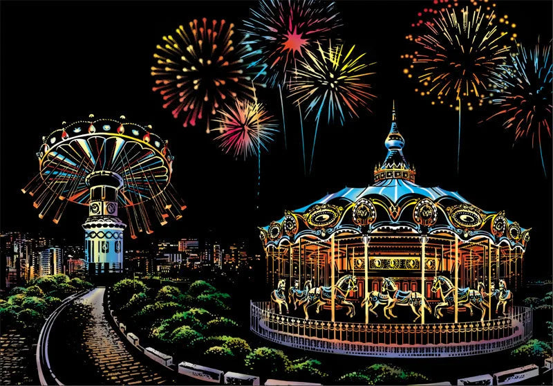 5D Scratch Art Plate – ColorPeek-Amusement park-State of Style