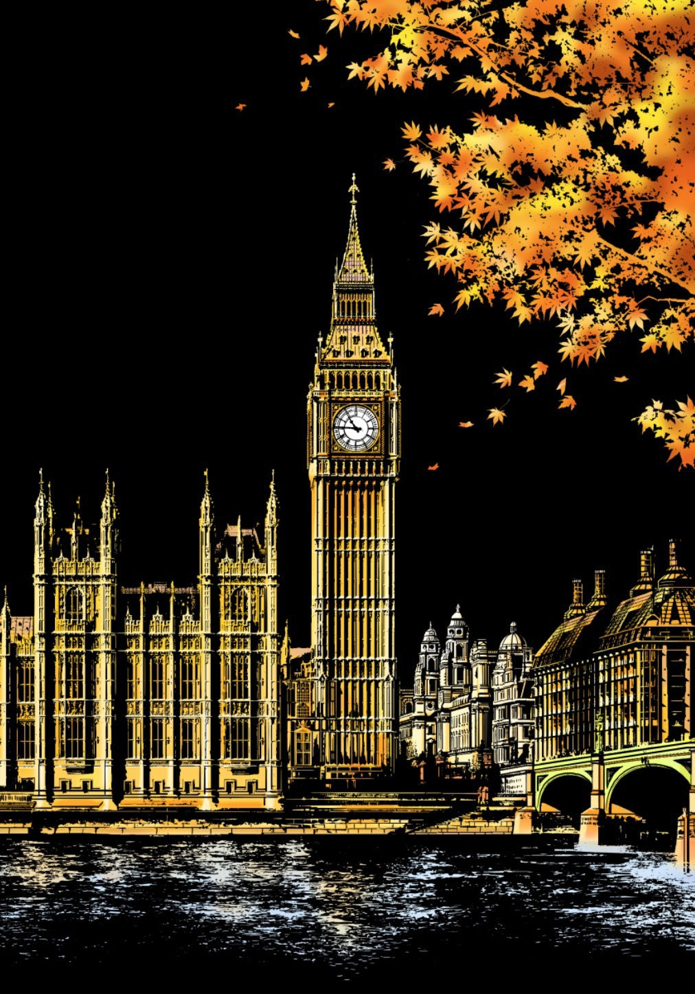 5D Scratch Art Plate – ColorPeek-Big Ben-State of Style