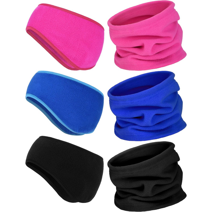 6-in-1 Winter Fleece Set - ArcticPack-Pink - Blue - Black-State of Style