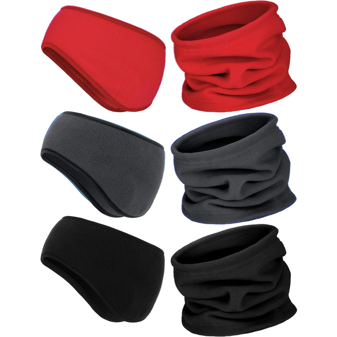 6-in-1 Winter Fleece Set - ArcticPack-Red - Grey - Black-State of Style
