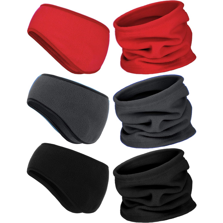 6-in-1 Winter Fleece Set - ArcticPack-Red - Grey - Black-State of Style