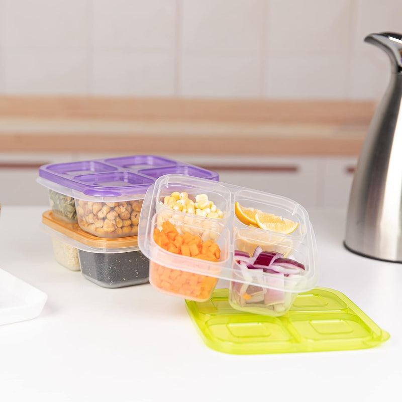 6-Pack Reusable Bento Box Meal Prep Set-Brightly Coloured-State of Style